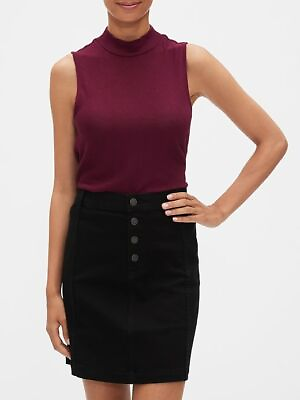 #ad Banana Republic Mockneck Top NEW Soft Luxe Spun RED BLK or WHITE NEW SZ XS XXL