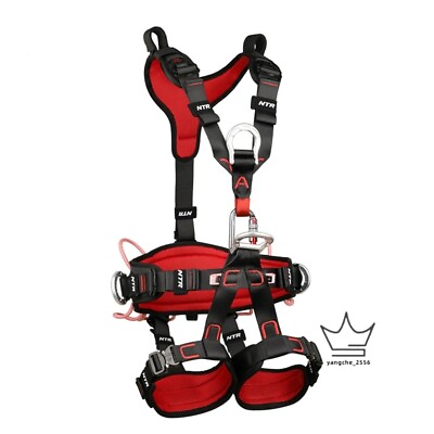 #ad Outdoor Positioning Hanging Full Body Safety Belts Harness Climbing Ring Belt