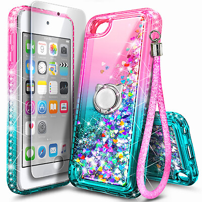 #ad For iPod Touch 5th 6th 7th Case Glitter Ring Holder Lanyard amp; Screen Protector