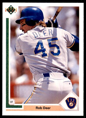 #ad 1991 Upper Deck Rob Deer Baseball Cards #272
