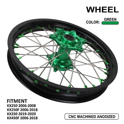 #ad 19*2.15 Rear Wheel Hubs CNC for KX250 2006 2008 KX250F KX450F 2006 2018 Green