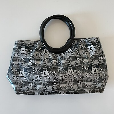 #ad Disney Mickey Minnie Box Lunches All Over Print Purse Handbag Black