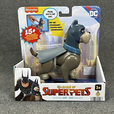 #ad Fisher Price DC League of Super Pets Talking Batman#x27;s Ace 15 Phrases Brand New