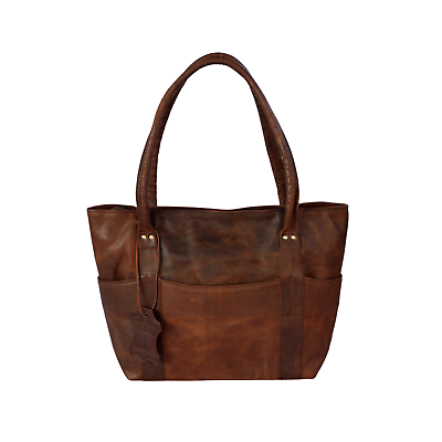 #ad Carry Shoulder Bag Womens Handbag Genuine Buffalo Leather Tote Handmade Purse