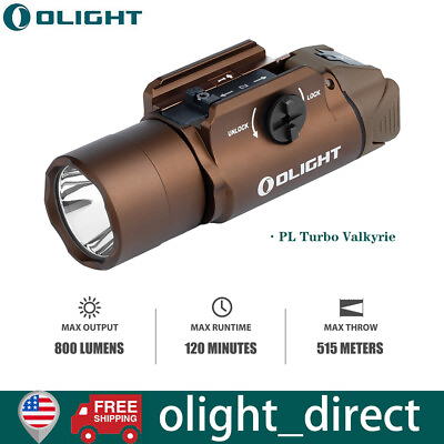#ad Olight PL Turbo Valkyrie Tactical Light with Rail Mount Weaponlight Desert Tan