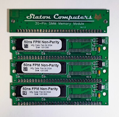 #ad 64MB Kit 4x16MB 30 pin Non Parity SIMMs for Apple Mac SE 30 IIci Quadra PC