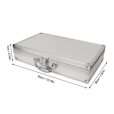 #ad Multifunction Storage Box Large Capacity Buckle Closure Aluminum Tools Organ BOO