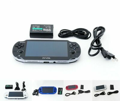#ad Sony PS Vita PCH 1000 1100 Wi Fi OLED Console Various Color w Charger Excellent