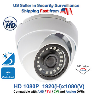 #ad Wide Angle 1080p HD Security CCTV Dome Camera Indoor Outdoor IR Night Vision