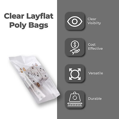 #ad Layflat Bags on a Roll 2 Mil 36 x 48quot; Clear 250 Pcs Roll