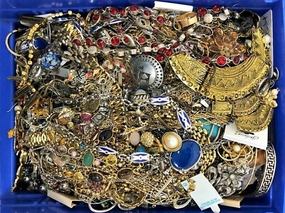#ad 3 Pound Unsorted Huge Lot VTG Jewelry Vintage New Junk amp; Wear Resell Tangled In