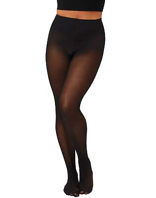 #ad Hanes Women#x27;s Opaque Tights EcoSmart Wicking Cool Comfort Run resistant Black