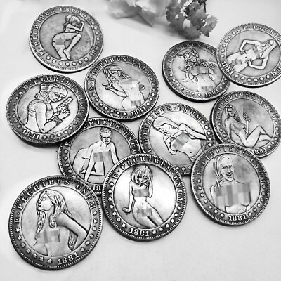 #ad 11 x Hobo Nickel Coins Beauty Girls Lot Coin Collection ENGRAVING Artwork Gift