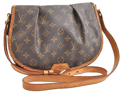 Authentic Louis Vuitton Monogram Menilmontant PM M40474 Shoulder Cross Bag 3542F