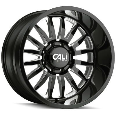 #ad 20x10 Gloss Black Milled Wheels Cali Off Road 9110 Summit 8x6.5 8x165.1 25 Set