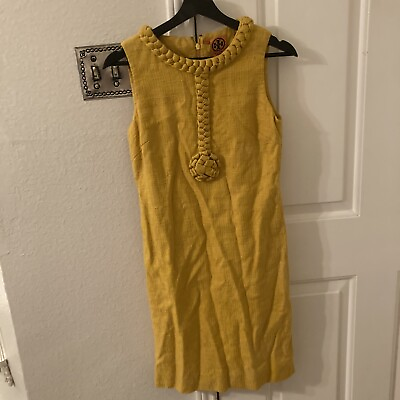 #ad tory burch dress mustard size 4