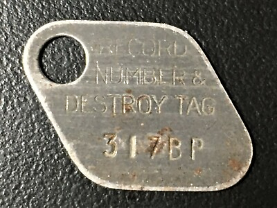 #ad Inventory or Control Tag That Says Record Number and Destroy Tag