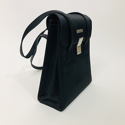 #ad Donna Karen DKNY Vintage Black Nylon Shoulder Bag Womens Purse Flap Travel