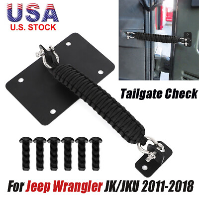 #ad Tailgate Check For Jeep Wrangler JK JKU 2011 2018 Steel Attachment Removable US