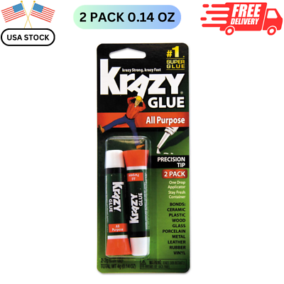 #ad Krazy Glue International Instant Crazy Super All Purpose Tube 2 gram 2 Tubes
