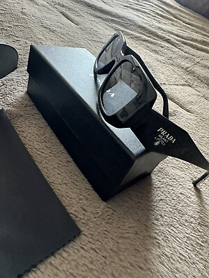 #ad Prada PR17WS 1AB5S049 Unisex Sunglasses 49 mm Black Dark Grey Lens