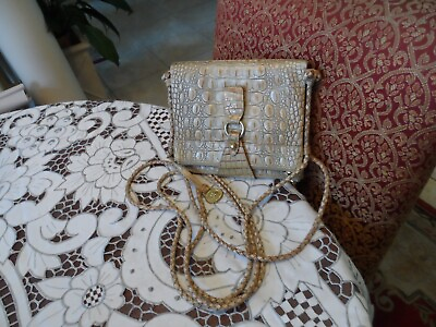 #ad Brahmin Beige Leather Melbourne Collection Crossbody Bay