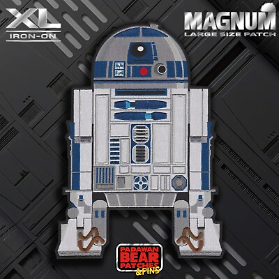 #ad LE100 pcs STAR WARS R2 D2 Magnum 10.5quot; iron on embroidered patch Droid Builders