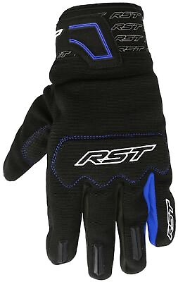 #ad RST Rider CE Mens Textile Motorcycle Gloves Black Blue