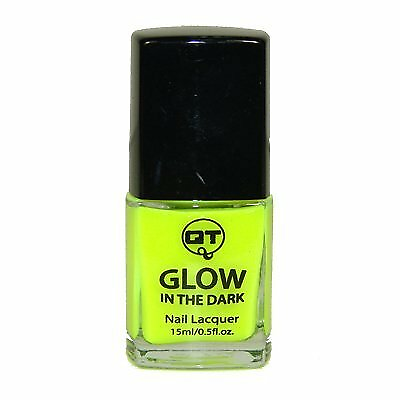 #ad QT Glow in the Dark Nail Lacquer Yellow Green colors 15mL 0.5 oz Made in USA