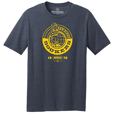 #ad San Diego Sockers 1978 Logo MISL Soccer TRI BLEND Tee Shirt
