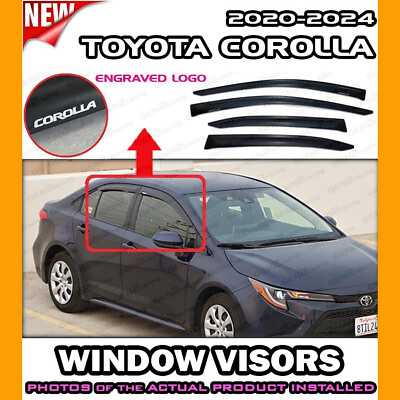 #ad WINDOW VISORS for 2020 → 2024 Toyota Corolla Sedan DEFLECTOR RAIN GUARD VENT