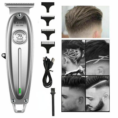 #ad Kemei KM 1949 All metal Professional Cordless Hair Clipper Trimmer Barber US