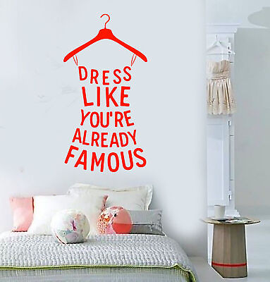 #ad Vinyl Wall Decal Quote Fashion Shopping Words Girl Room Decor Stickers 1464ig