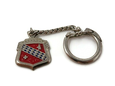 #ad Emblem Shield Blue Stripe Keychain Vintage Nice Design