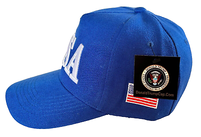 #ad TRUMP...USA..45..Hat..Make America Great Again Cap..MAGA Blue 2 2024 Decals