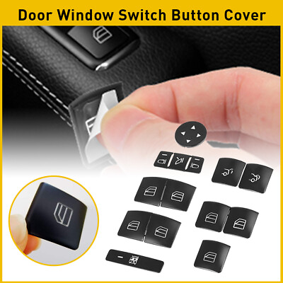 #ad For Mercedes E200 2012 2015 14pcs Door Window Switch Button Cover Sticker US