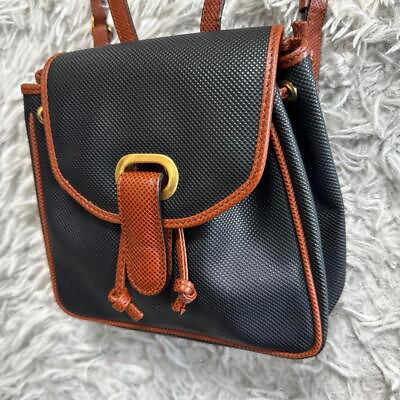 #ad Bottega Veneta Mini Backpack Leather Flap Black Brown Women Used JPN