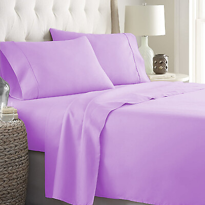 #ad Bedding Collection 1000TC Egyptian Cotton Choose Item amp; US Size Lavender Solid