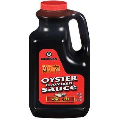 #ad Kikkoman Oyster Sauce Flavored Red Color Label 5lb 2.27kg.