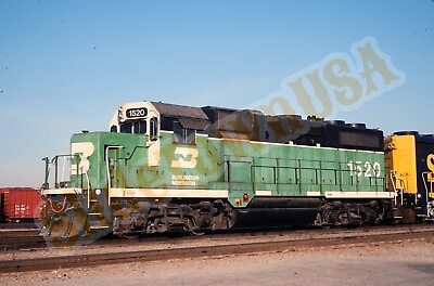 #ad Vtg 1999 Train Slide 1520 BN Burlington Northern Engine Kansas City MO X8S149