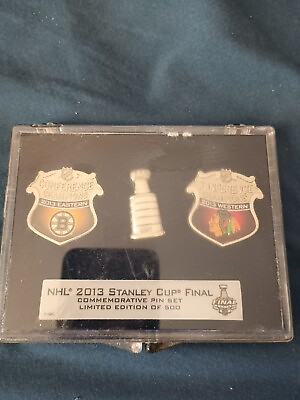 #ad NHL 2013 STANLEY CUP FINAL COMMEMRATIVEPIN SET LIMITED EDITION OF 500