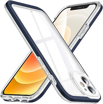 For iPhone 14 13 12 Pro Max 11 XR XS MAX Clear Phone Case Shockproof Hard Cover $7.99