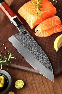 #ad XINZUO Deba Handmade Japanese 110 layers Damascus Steel Sharp Kitchen Knife