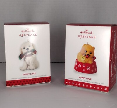#ad Hallmark Keepsake Puppy Love Series Lot Of 2 2013 And 2016