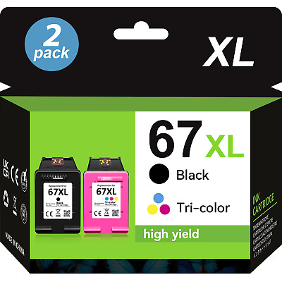 #ad #67 67XL Ink Cartridges for HP Ink 67XXL Deskjet 2700e 2710 2710e 2720 2720e Lot