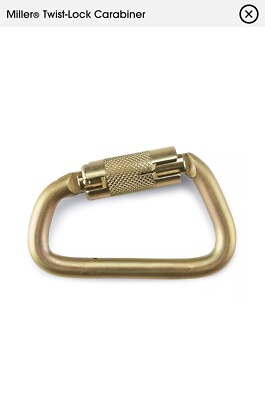 #ad YOKE N 244G Steel Carabiner Gold *ROCK CLIMBING* HOLDS UP TO 400 pounds