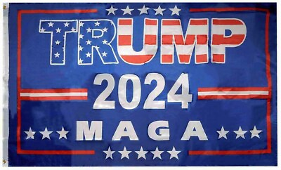 #ad 3x5 Feet Trump 2024 President Flag Take Save America BLUE Donald MAGA Republican