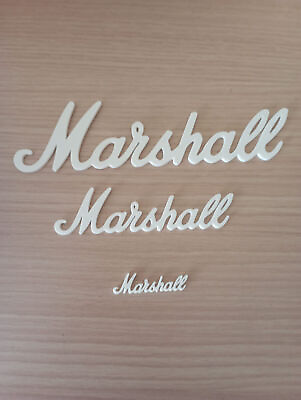 #ad Marshall logo amplifier various sizes to choose from white and gold colors