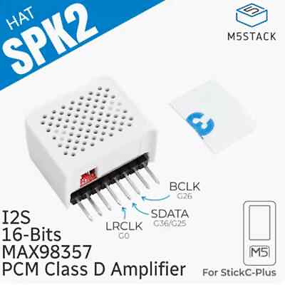 #ad M5Stack M5SticKC PLUS speaker Built in MAX98357 I2S amplifier IC