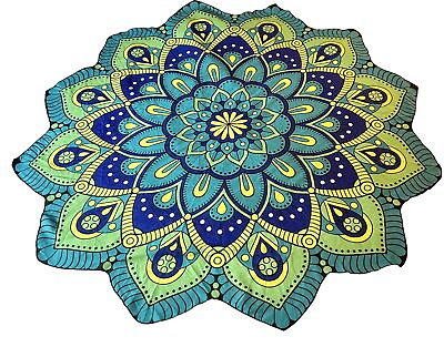 #ad Round Mandala Table Cloth Beach Throw Hippie Tapestry Yoga Mat Bohemian Roundie